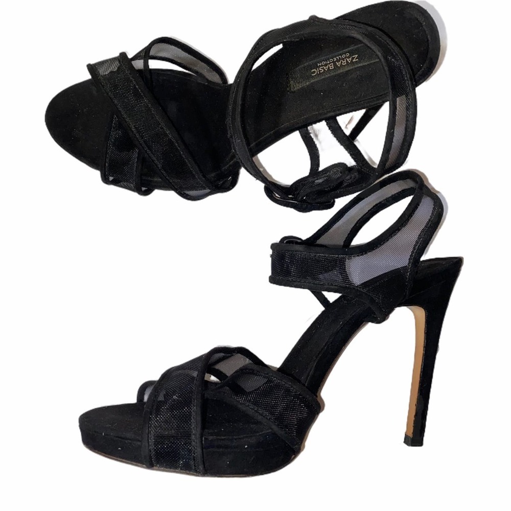 Zara Peep Toe Cut Out Stiletto Sandal EU 41 US 10